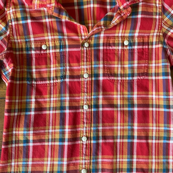 J.Crew Red Button Dow shirt - Picture 3 of 4
